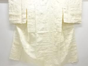 アンティーク　本麻透かし織　草花模様長襦袢